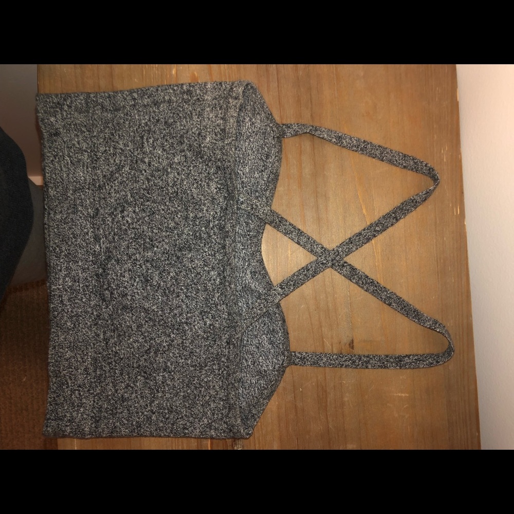 American apparel heather gray crop top